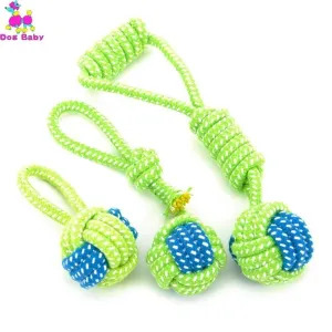 1PC Dog Chew toy, Playing Green Rope Ball Toys