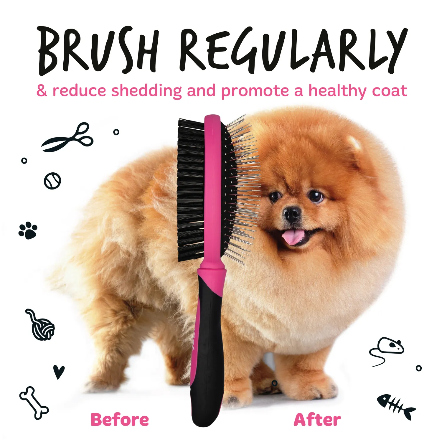 2 in 1 Double Sided Grooming Brush
