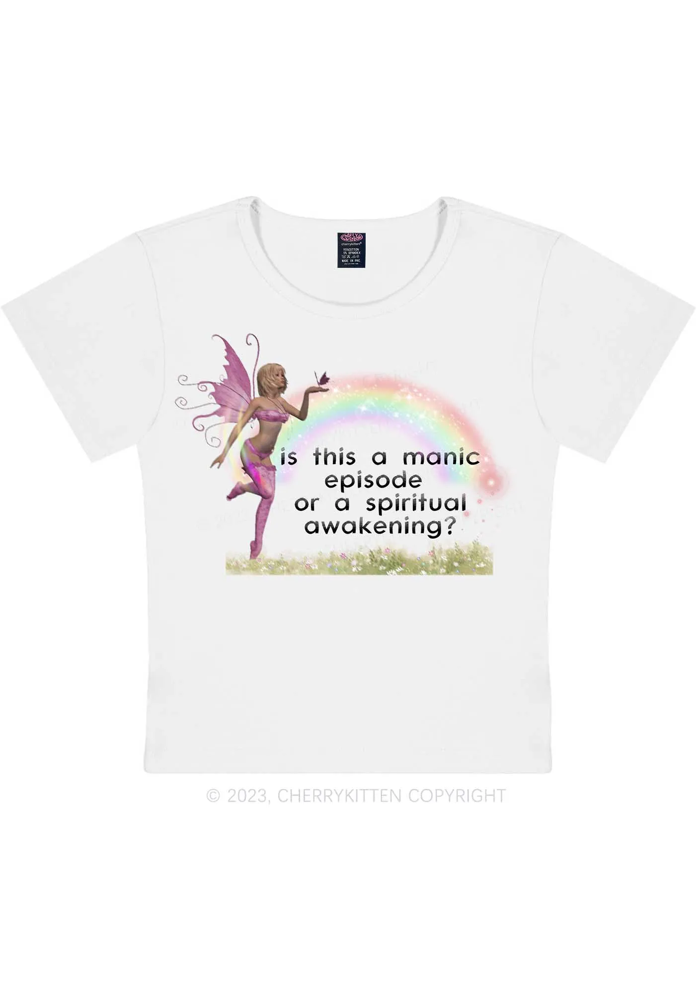 A Manic Episode Y2K Baby Tee Cherrykitten