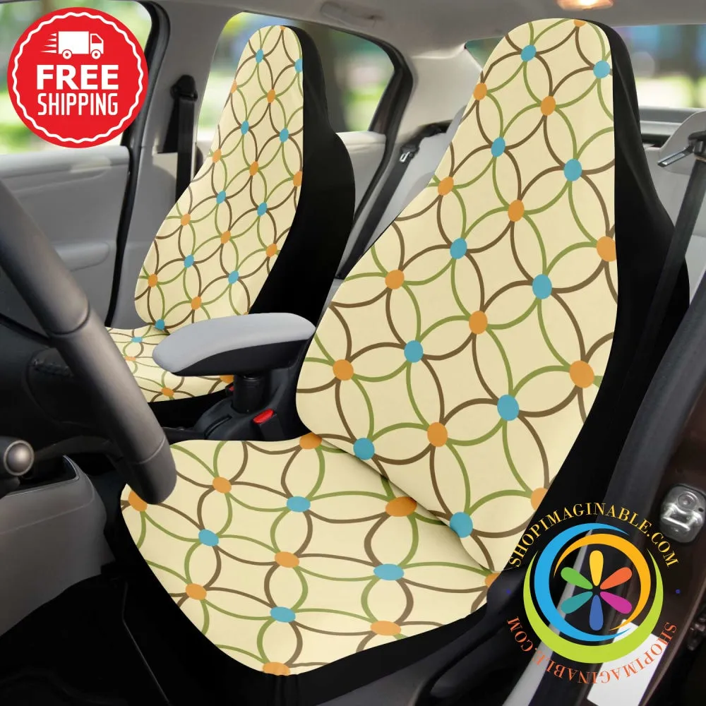 Abstract Circle & Diamonds Car Seat Covers