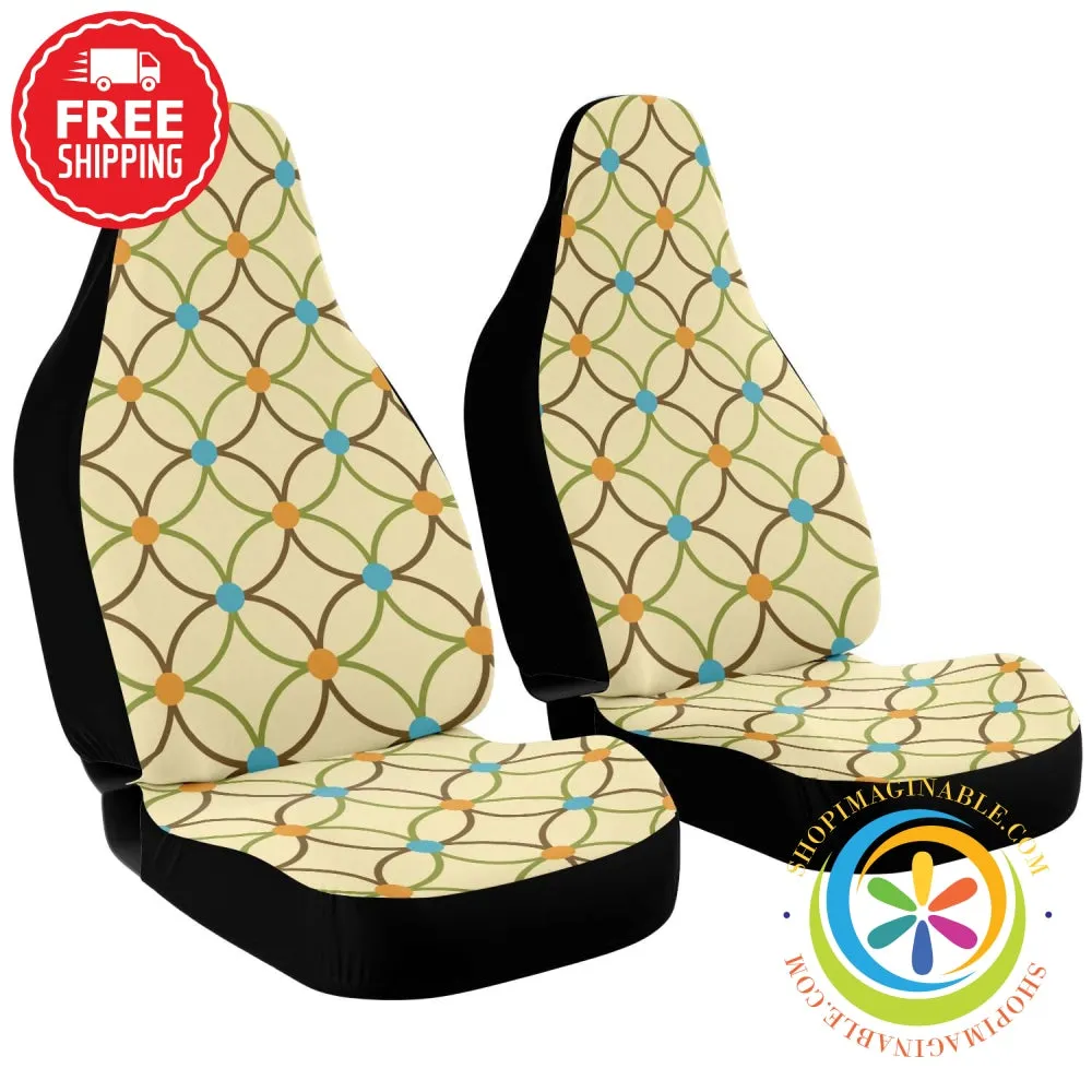 Abstract Circle & Diamonds Car Seat Covers
