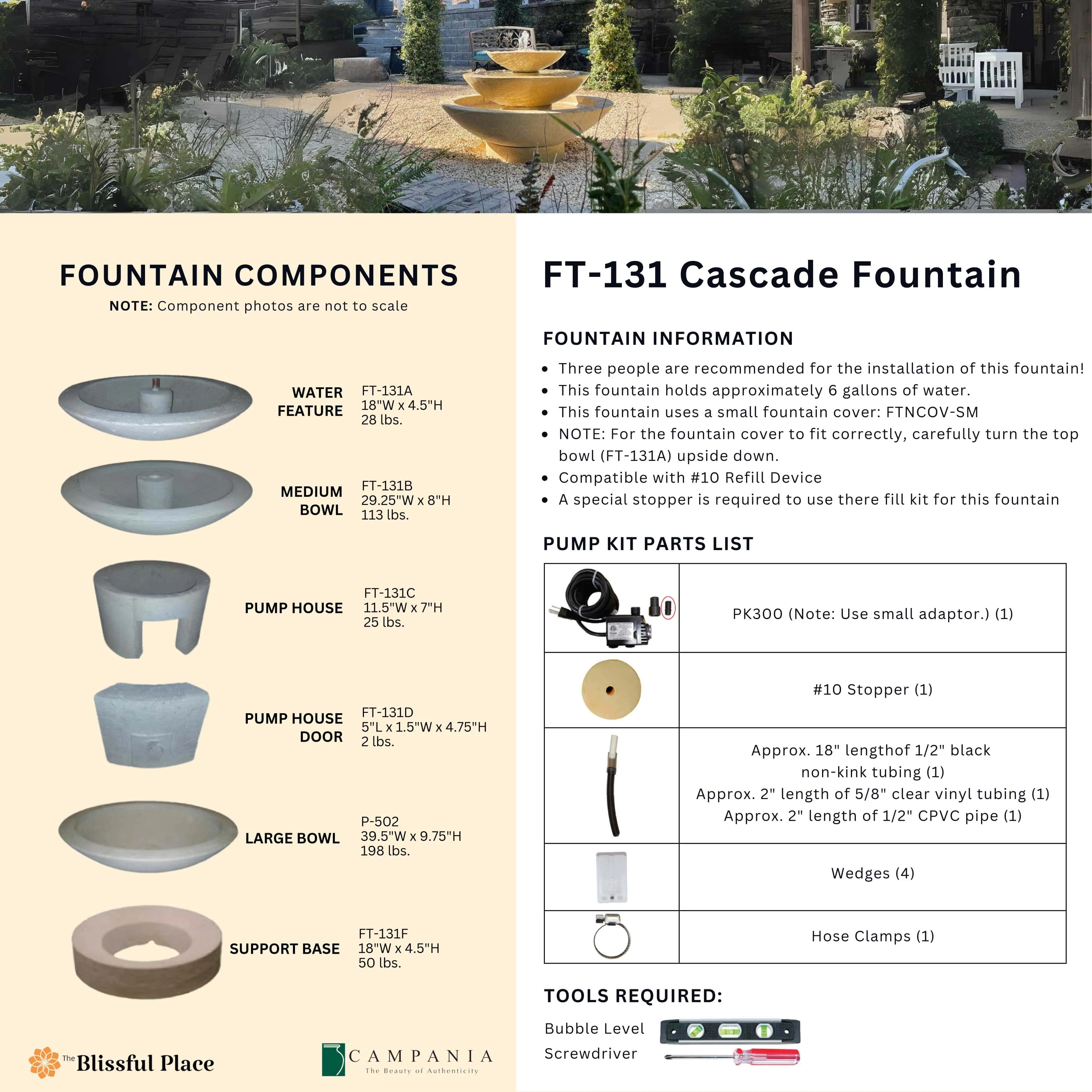 Cascade Fountain Campania International