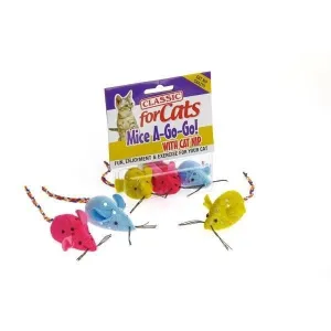 Classic Big Ear Glitter Mice 3pc 50mm - Pack of 6