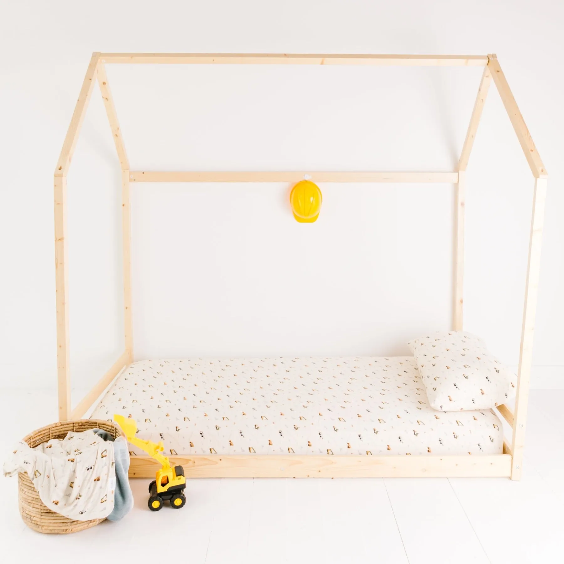 Construction Twin Sheet With Pillow Case