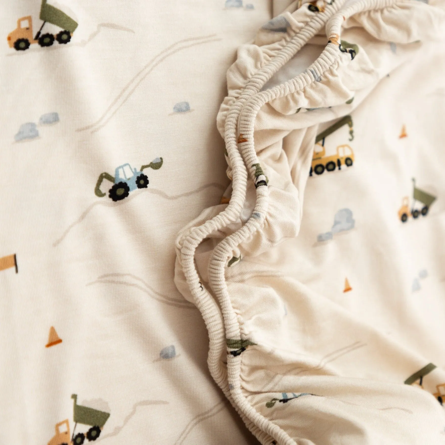 Construction Twin Sheet With Pillow Case