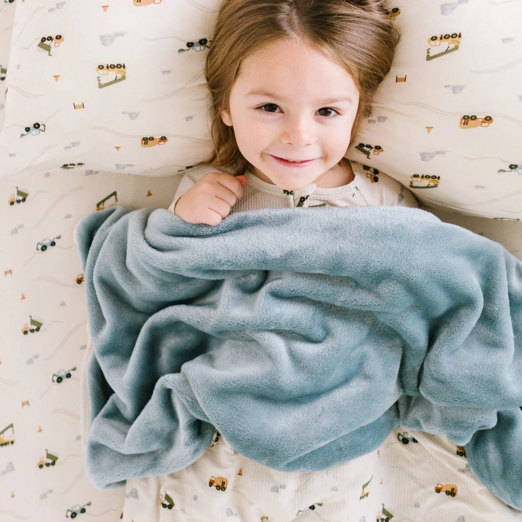 Construction Twin Sheet With Pillow Case