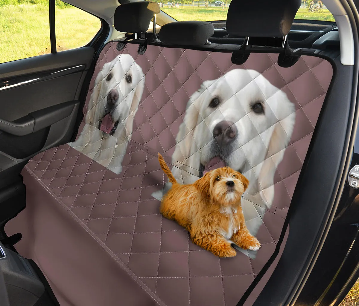 Cream Golden Retriever Pet Seat Cover