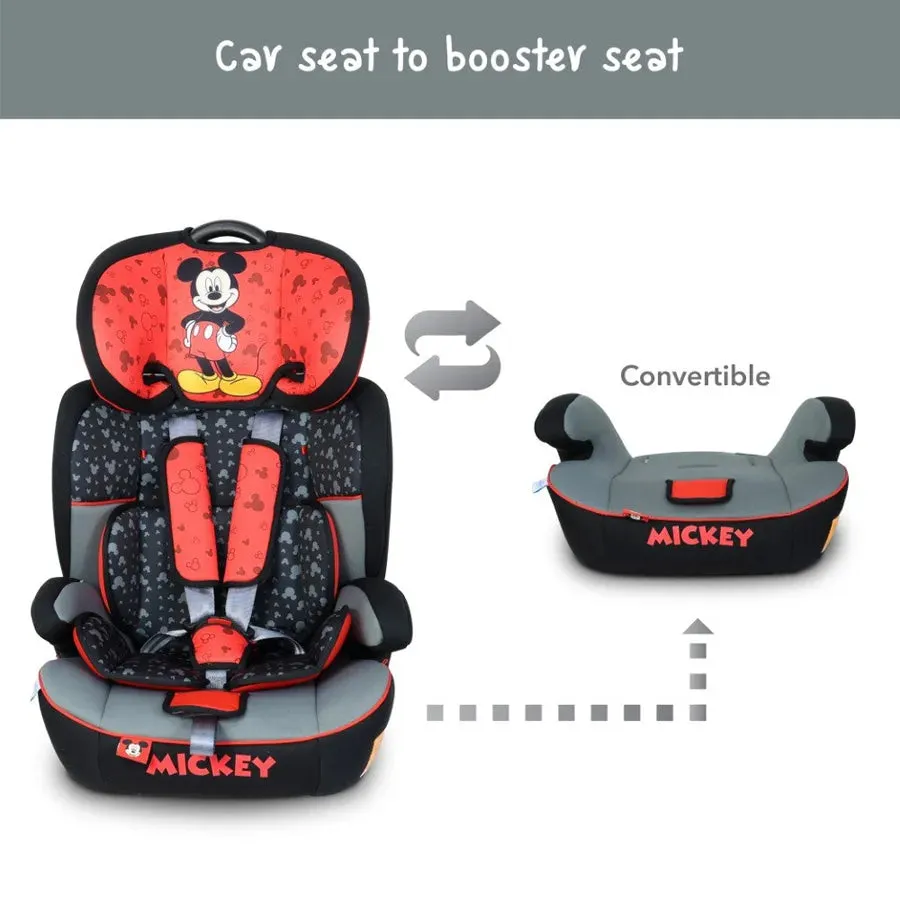 Disney Mickey Mouse Baby/Kids 3-in-1 Car Seat    Booster Seat (Group 1/2/3)