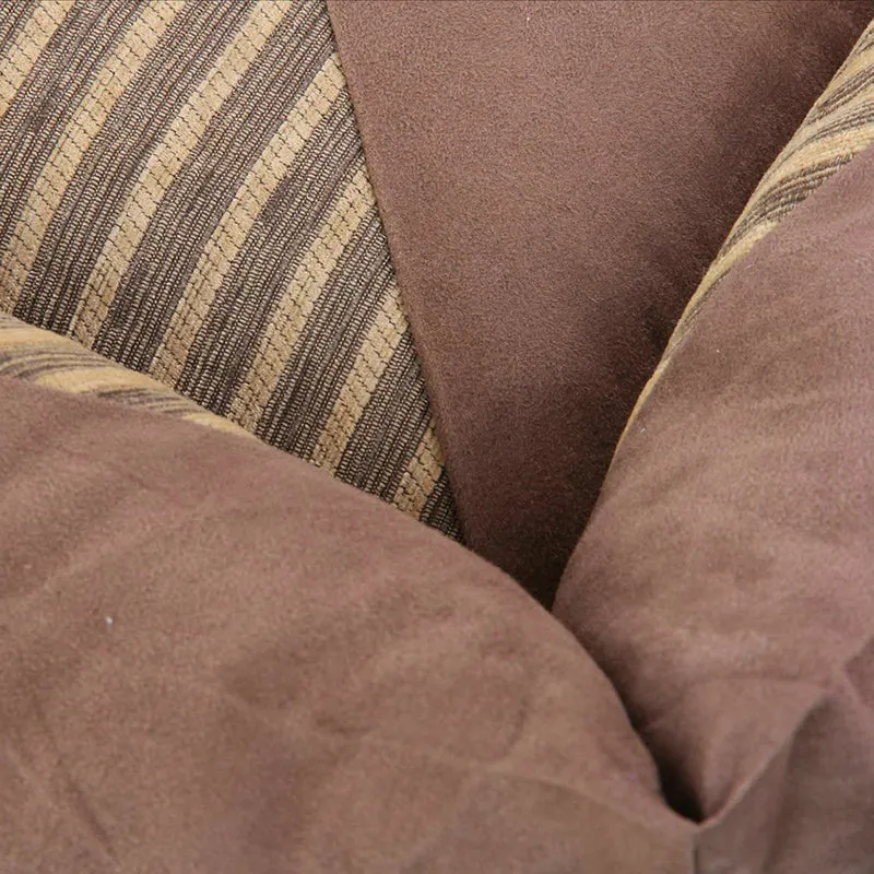 Dog Bed Super Soft Warm Cozy Cushioned Plush Doeskin Dog Bed Brown