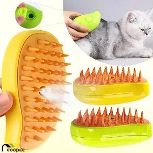 Dog/Cat Steam Brush with Electric Spray - For Massage & Pet Grooming