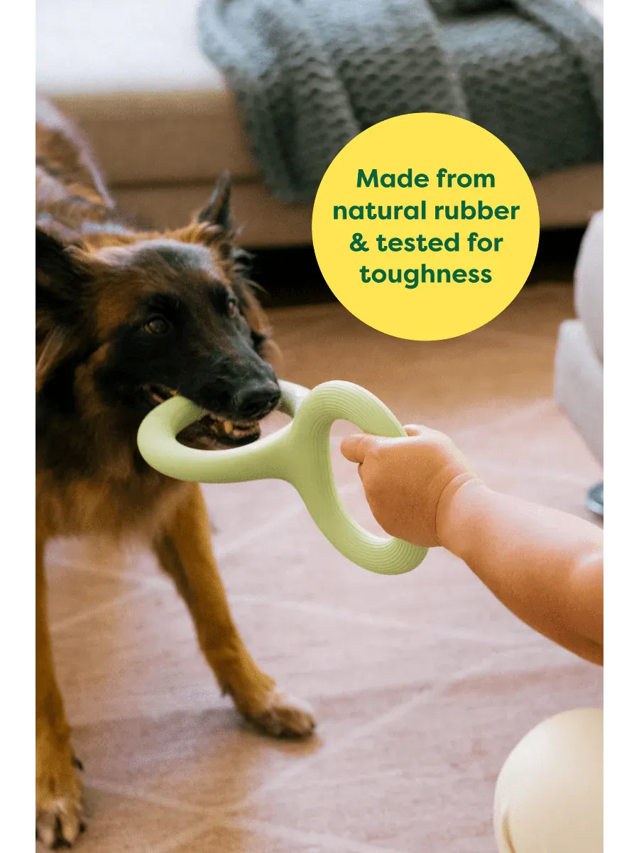 Earth Rated Rubber Tug Toy Green