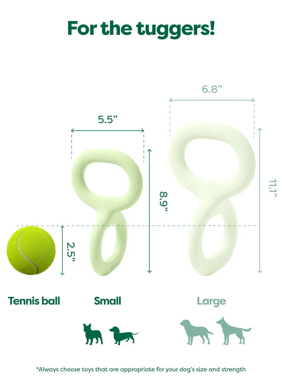 Earth Rated Rubber Tug Toy Green