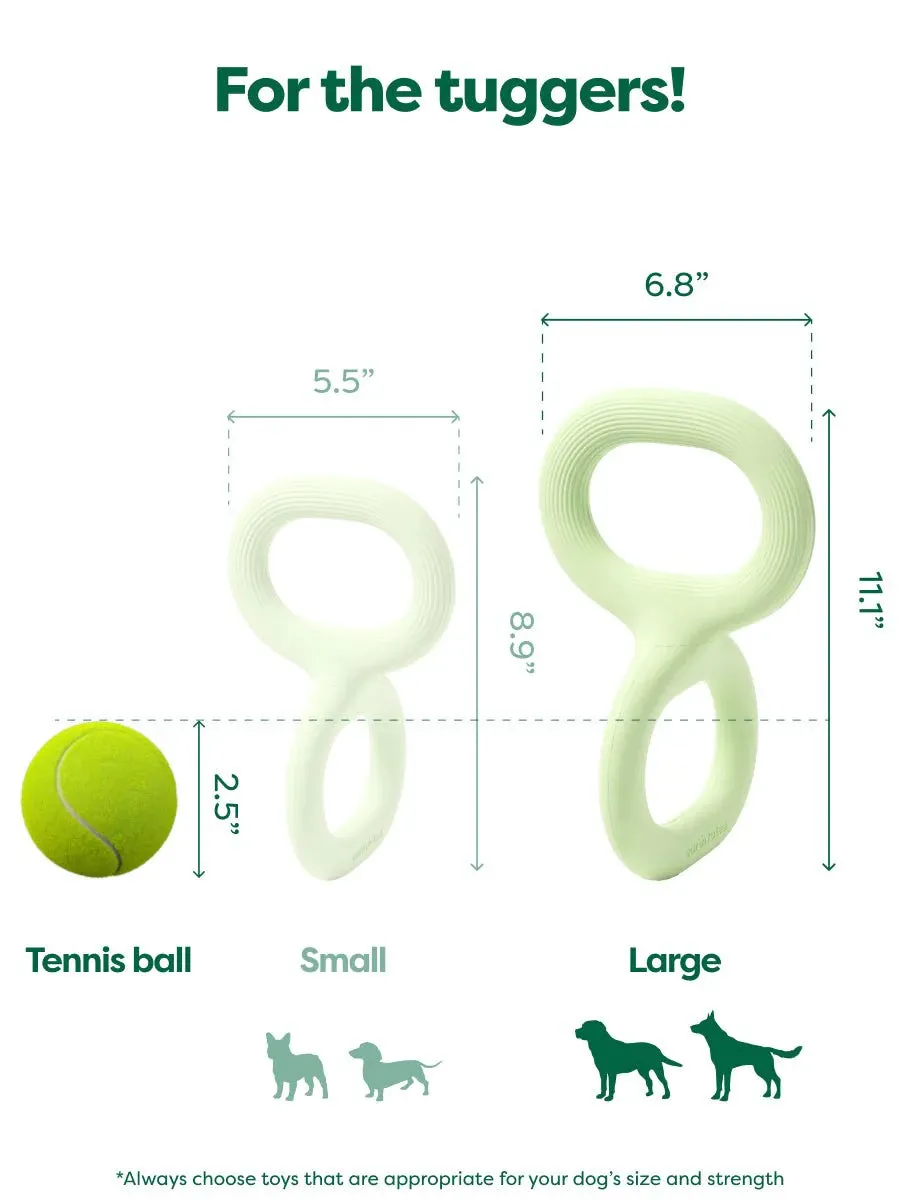Earth Rated Rubber Tug Toy Green