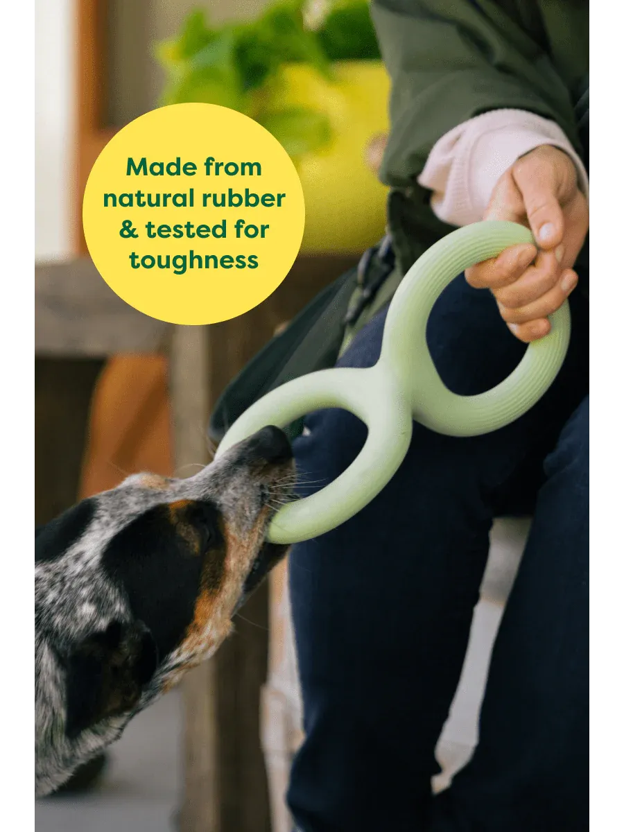 Earth Rated Rubber Tug Toy Green