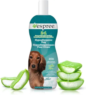 Espree Hypoallergenic Dog Shampoo & Conditioner, Tearless Formula with Aloe Vera, Sulfate-Free, Paraben-Free, Harsh Chemical and Dye-Free, Safe for Sensitive Skin, 20oz