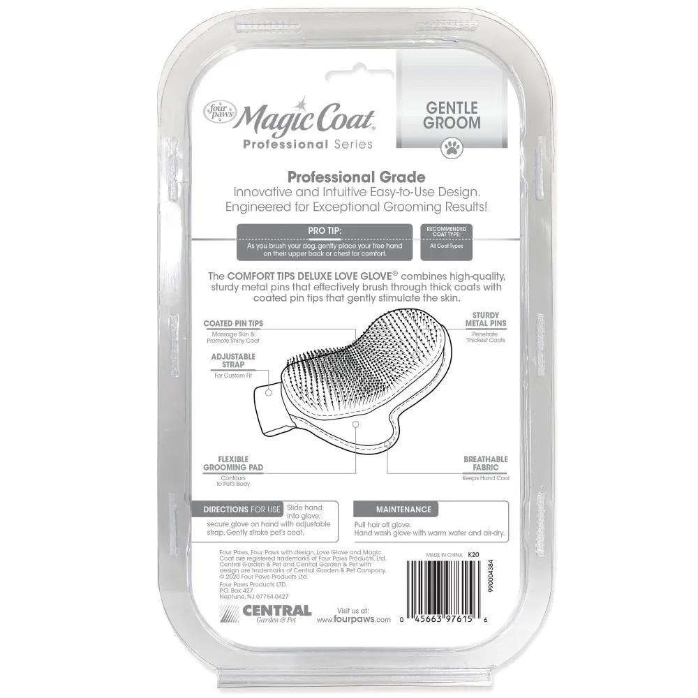 Four Paws Magic Coat Comfort Tips Deluxe Love Dog Grooming Glove