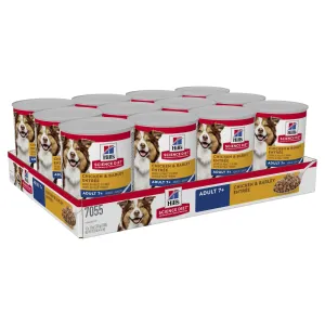 Hills Science Diet Adult 7  Chicken and Barley Entree Canned Dog Food 370g x 12^^^