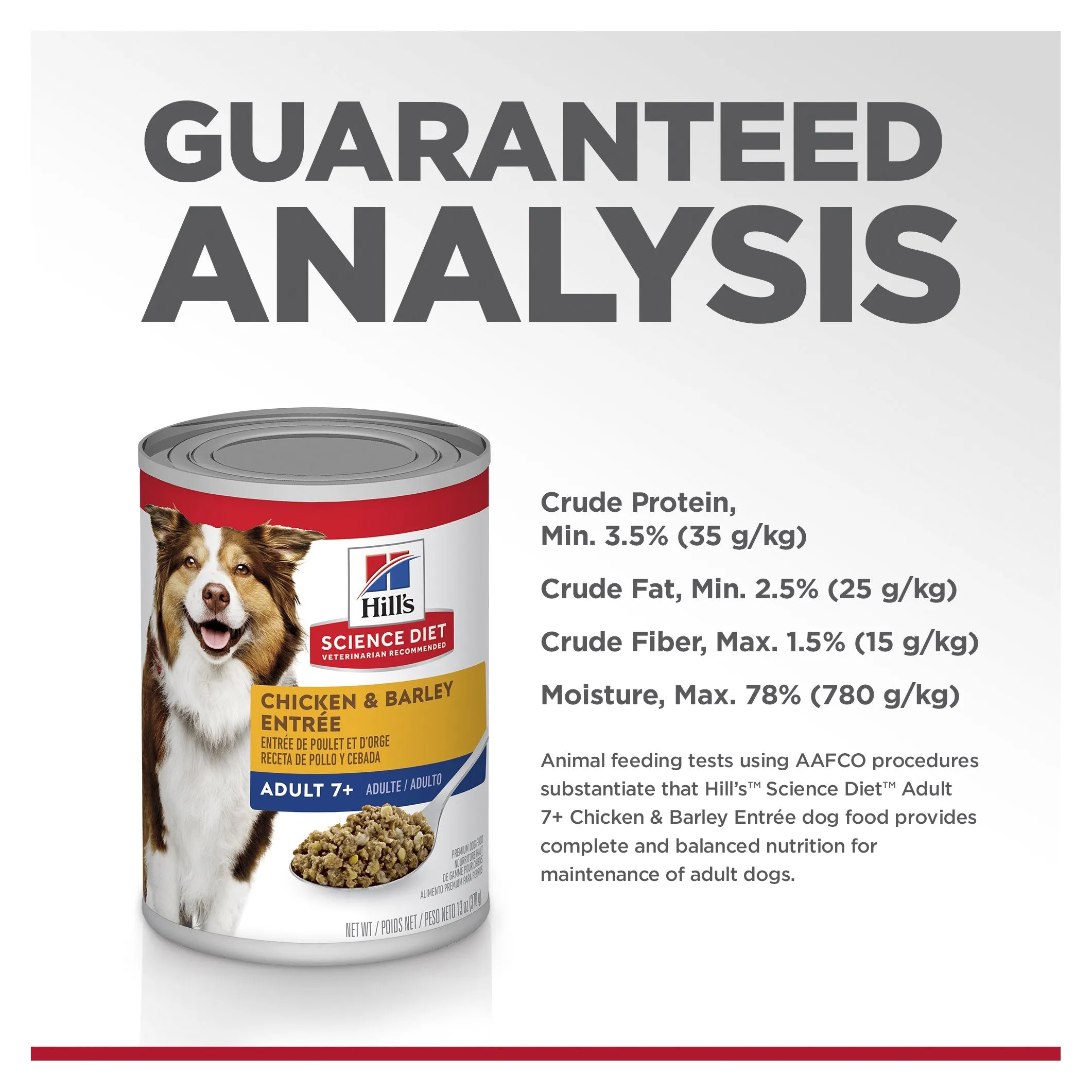 Hills Science Diet Adult 7  Chicken and Barley Entree Canned Dog Food 370g x 12^^^