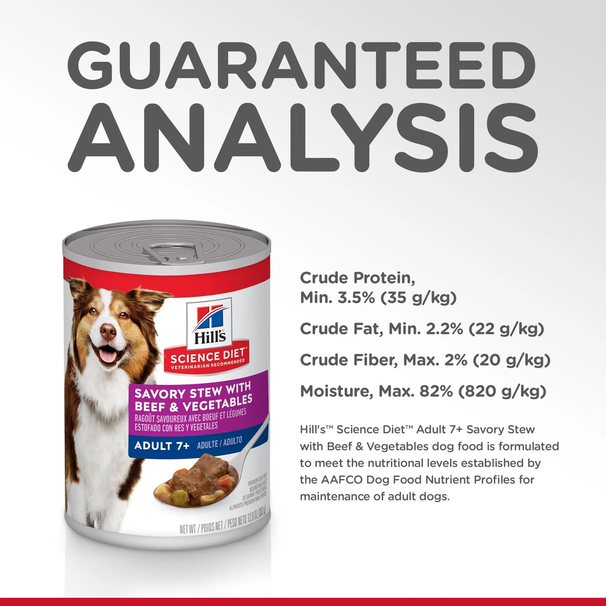 Hills Science Diet Adult 7  Savoury Stew Beef and Vegetables Canned Dog Food 363g^^^