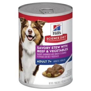 Hills Science Diet Adult 7  Savoury Stew Beef and Vegetables Canned Dog Food 363g^^^