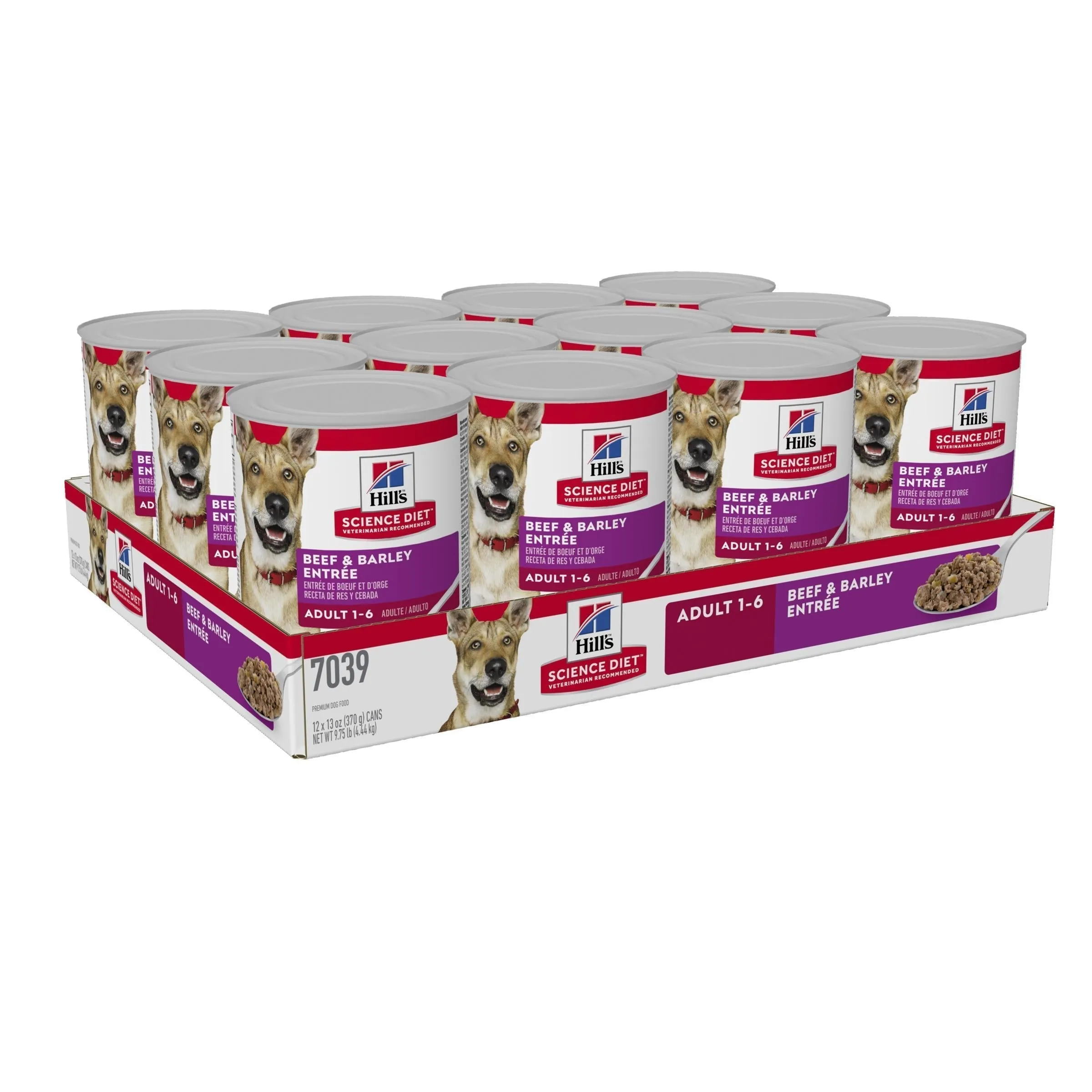Hills Science Diet Adult Beef and Barley Entree Canned Dog Food 363g x 12^^^