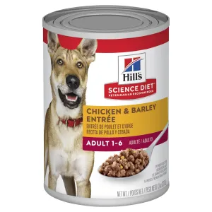 Hills Science Diet Adult Chicken and Barley Entree Canned Dog Food 370g