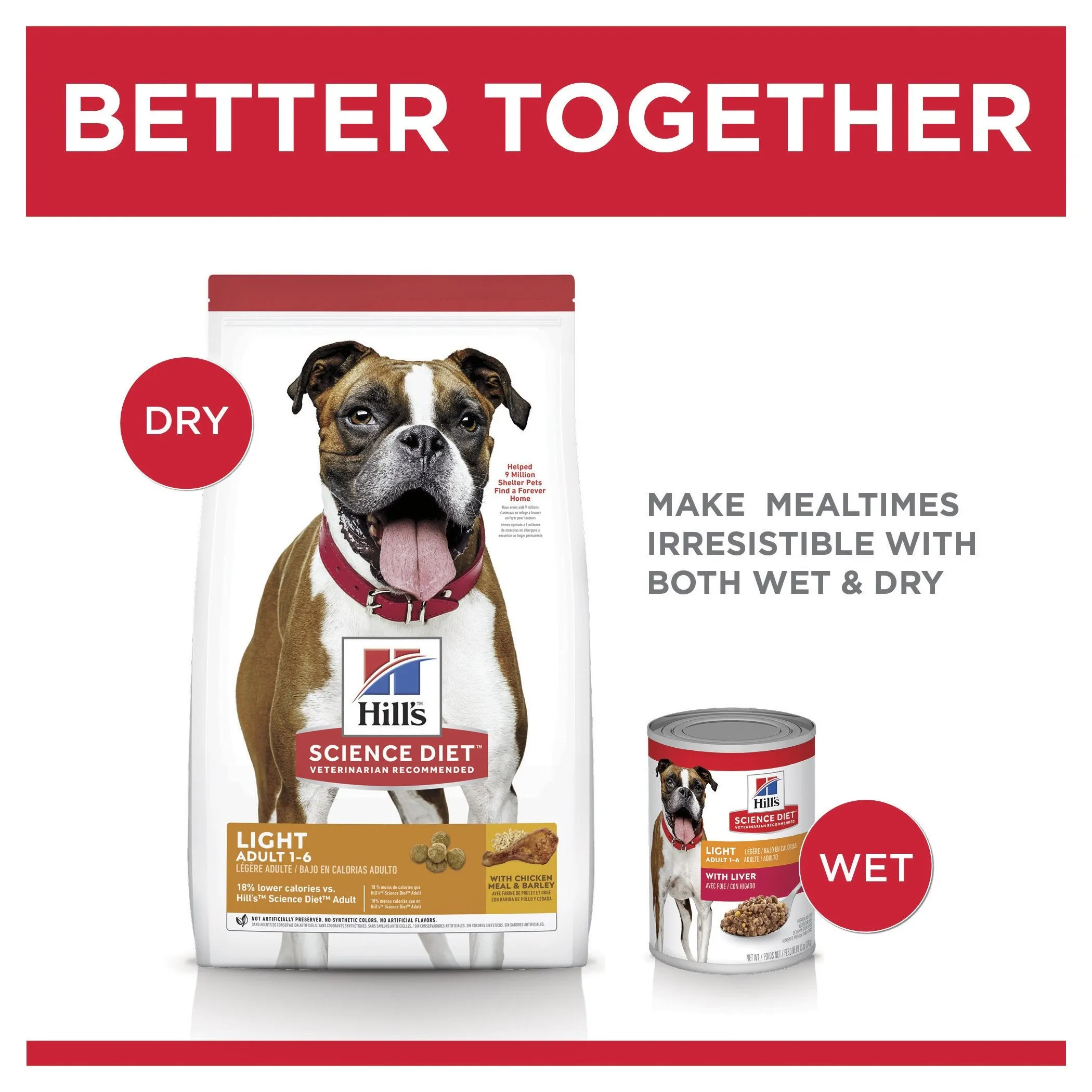 Hills Science Diet Light Adult Dry Dog Food 12kg^^^