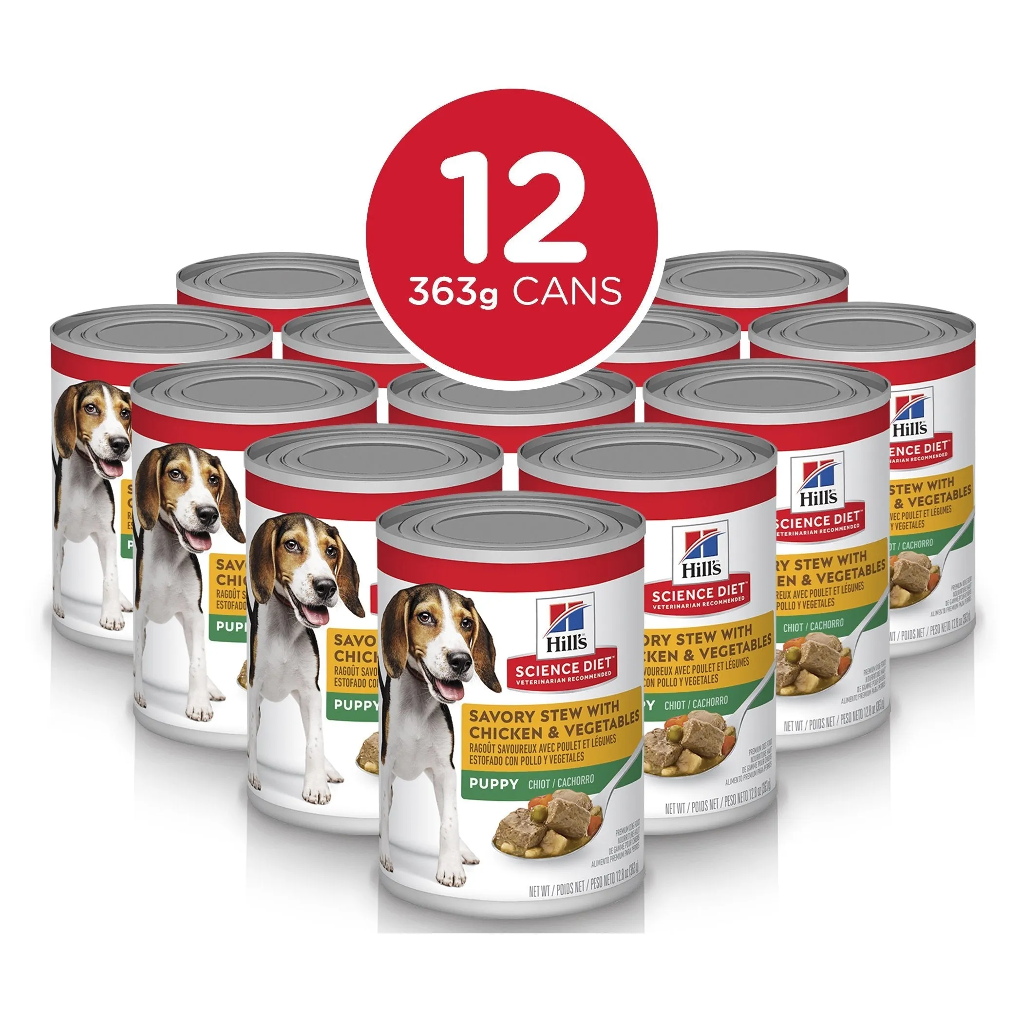Hills Science Diet Puppy Savoury Stew Chicken and Vegetables Canned Dog Food 370g x 12^^^