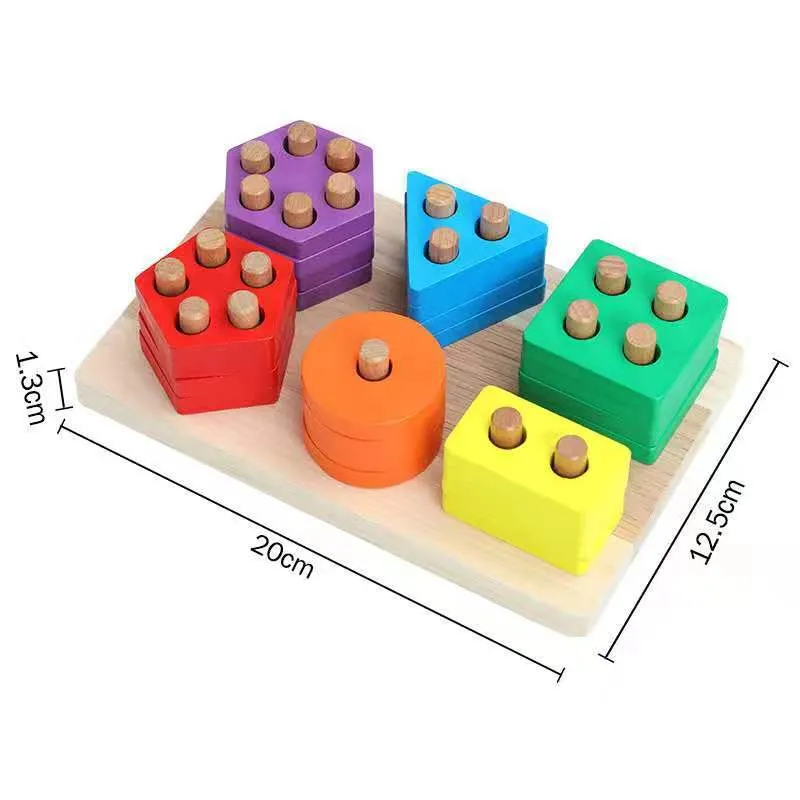 Interactive 3D Montessori Wooden Animal Puzzle for Age 0-6