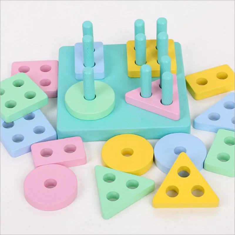 Interactive 3D Montessori Wooden Animal Puzzle for Age 0-6