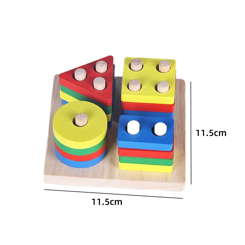 Interactive 3D Montessori Wooden Animal Puzzle for Age 0-6
