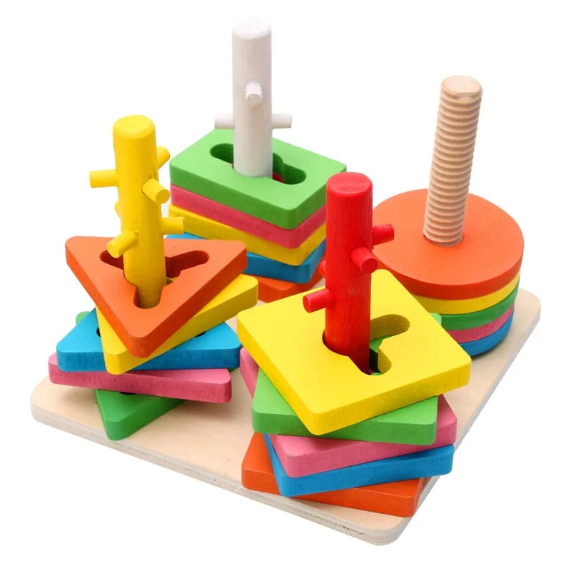Interactive 3D Montessori Wooden Animal Puzzle for Age 0-6