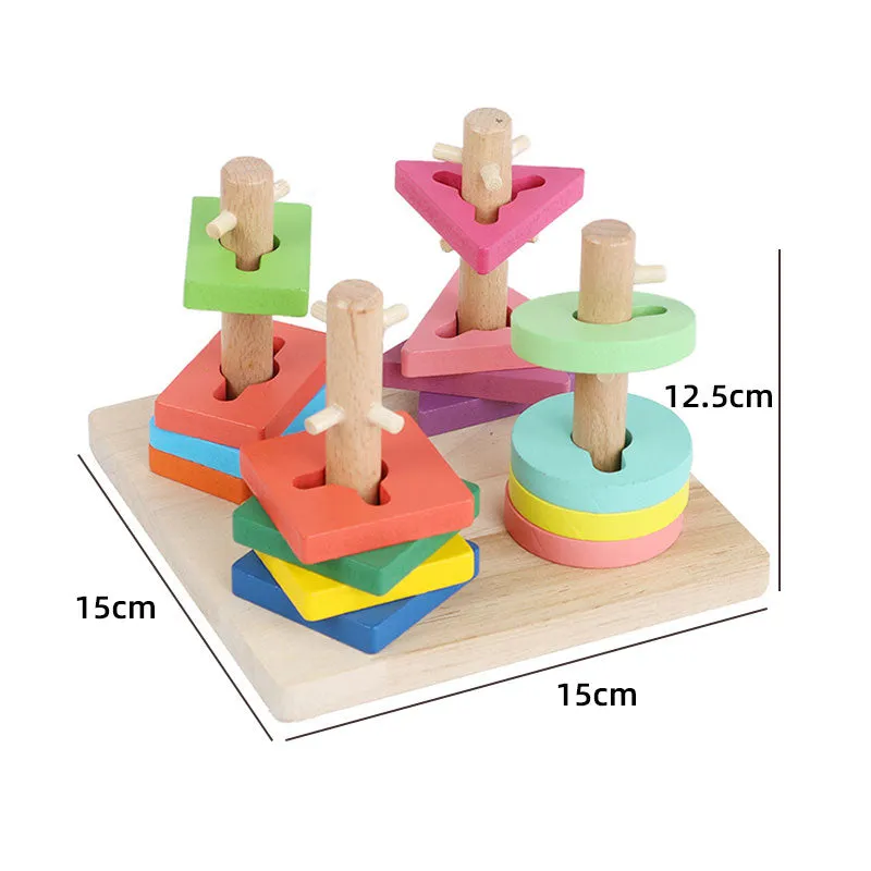 Interactive 3D Montessori Wooden Animal Puzzle for Age 0-6