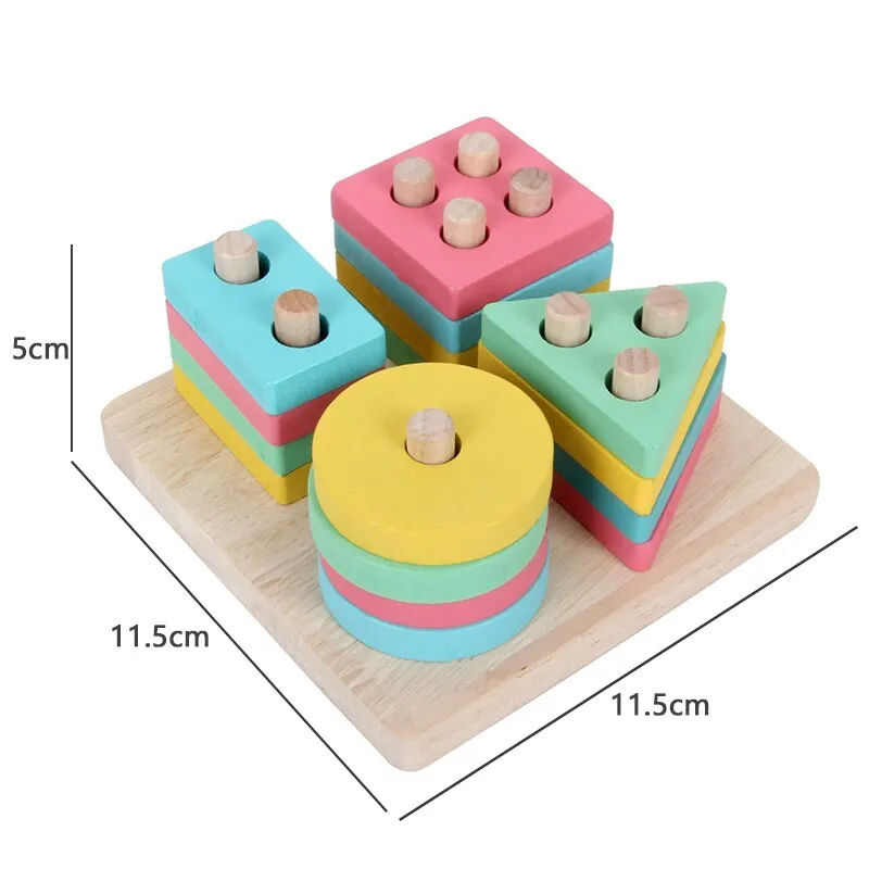 Interactive 3D Montessori Wooden Animal Puzzle for Age 0-6