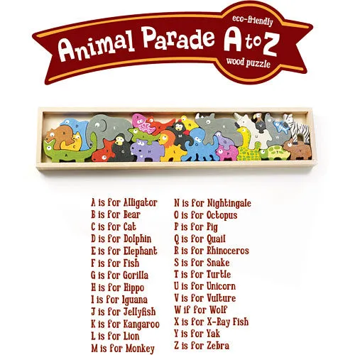 Jumbo Animal Parade A to Z Alphabet & Animal Puzzle