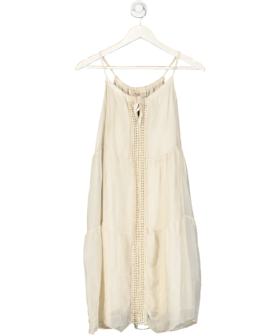 King Kong Beige Silk Blend Dress UK M