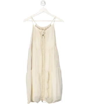 King Kong Beige Silk Blend Dress UK M