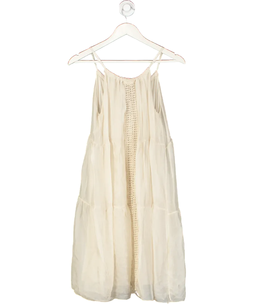 King Kong Beige Silk Blend Dress UK M