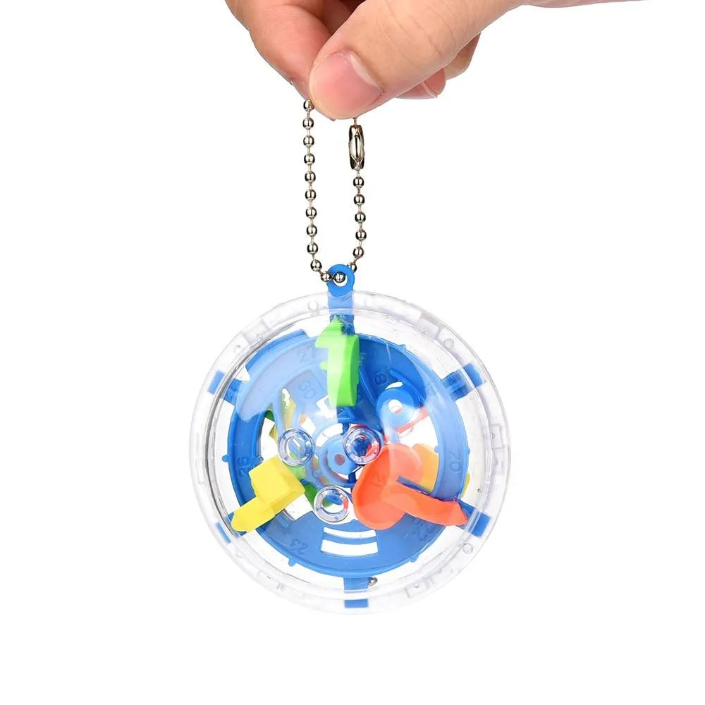 Mini Ball Maze Intellect 3d Metal Puzzle Toy