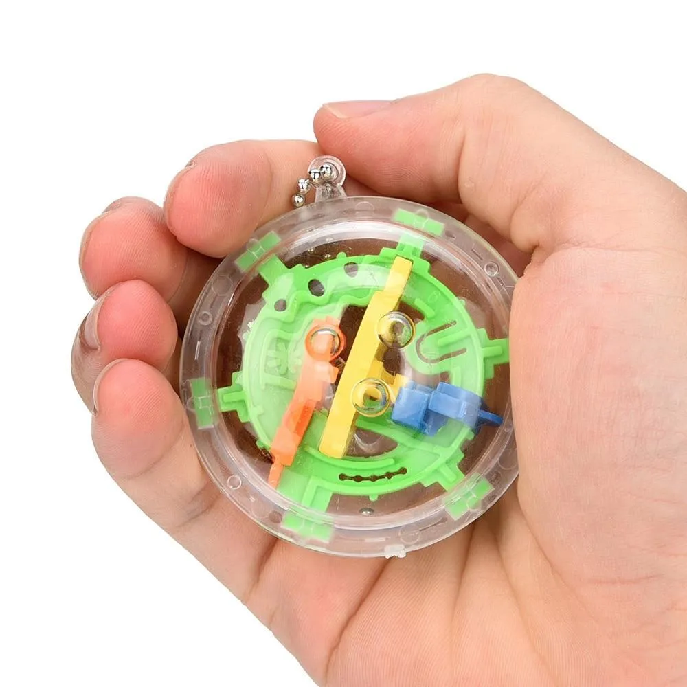 Mini Ball Maze Intellect 3d Metal Puzzle Toy