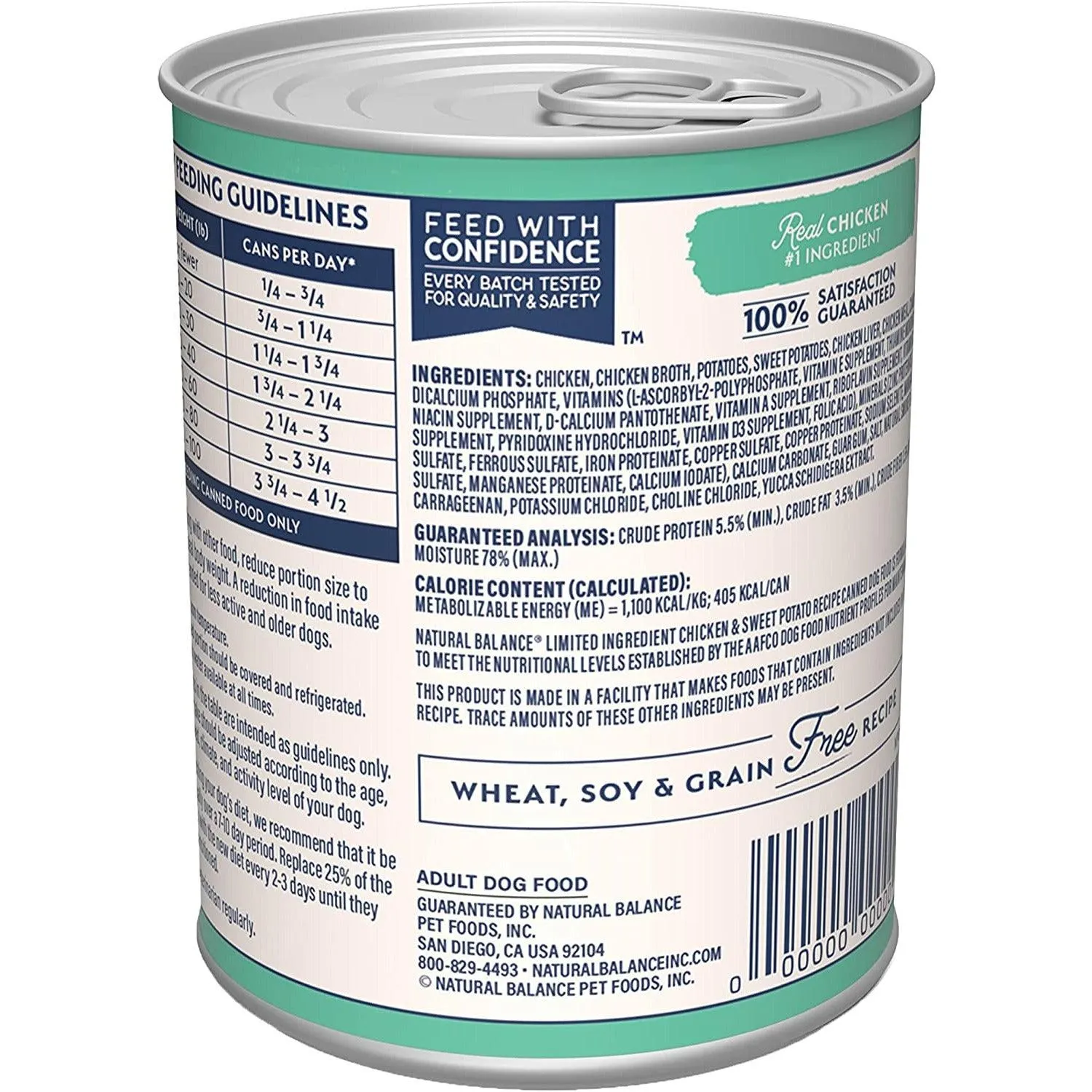 Natural Balance Canned Dog Food Chicken & Sweet Potato