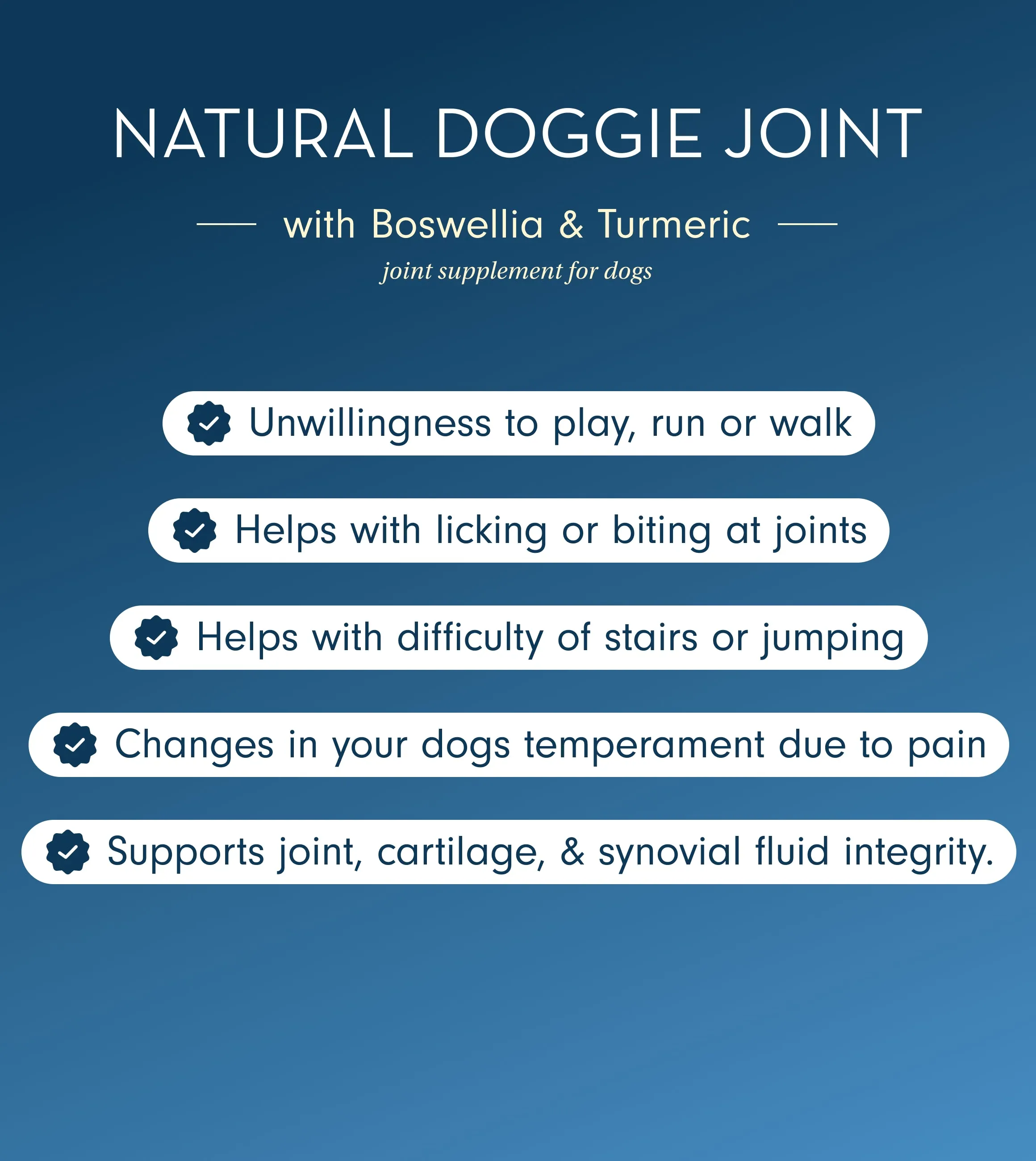 Natural Dog Joint Supplement with Boswellia & Turmeric