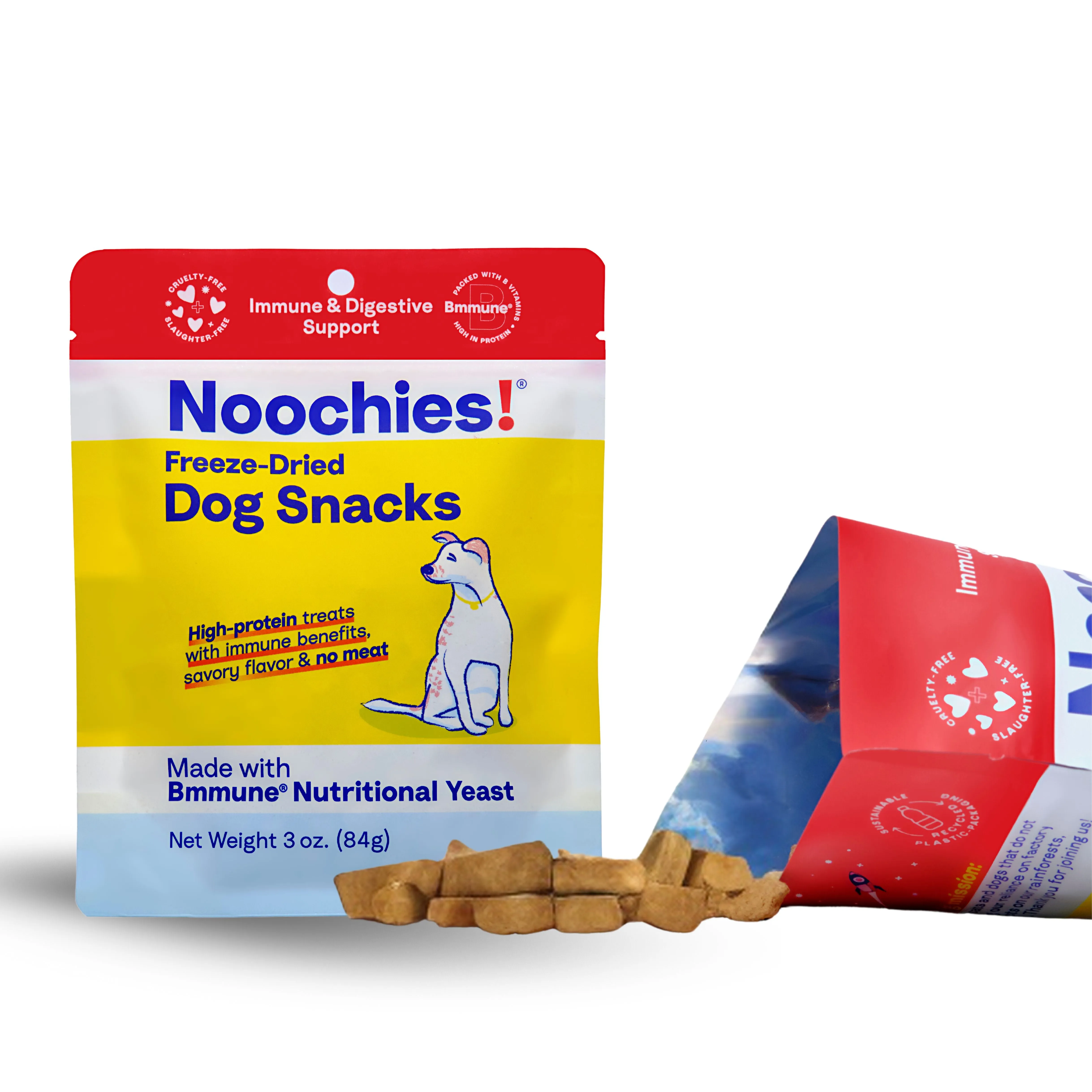 Noochies! High-Protein Freeze-Dried Dog Snacks with Bmmune - Grain-Free, Healthy, Hypoallergenic Dog Treats - Natural Snacks for Dogs