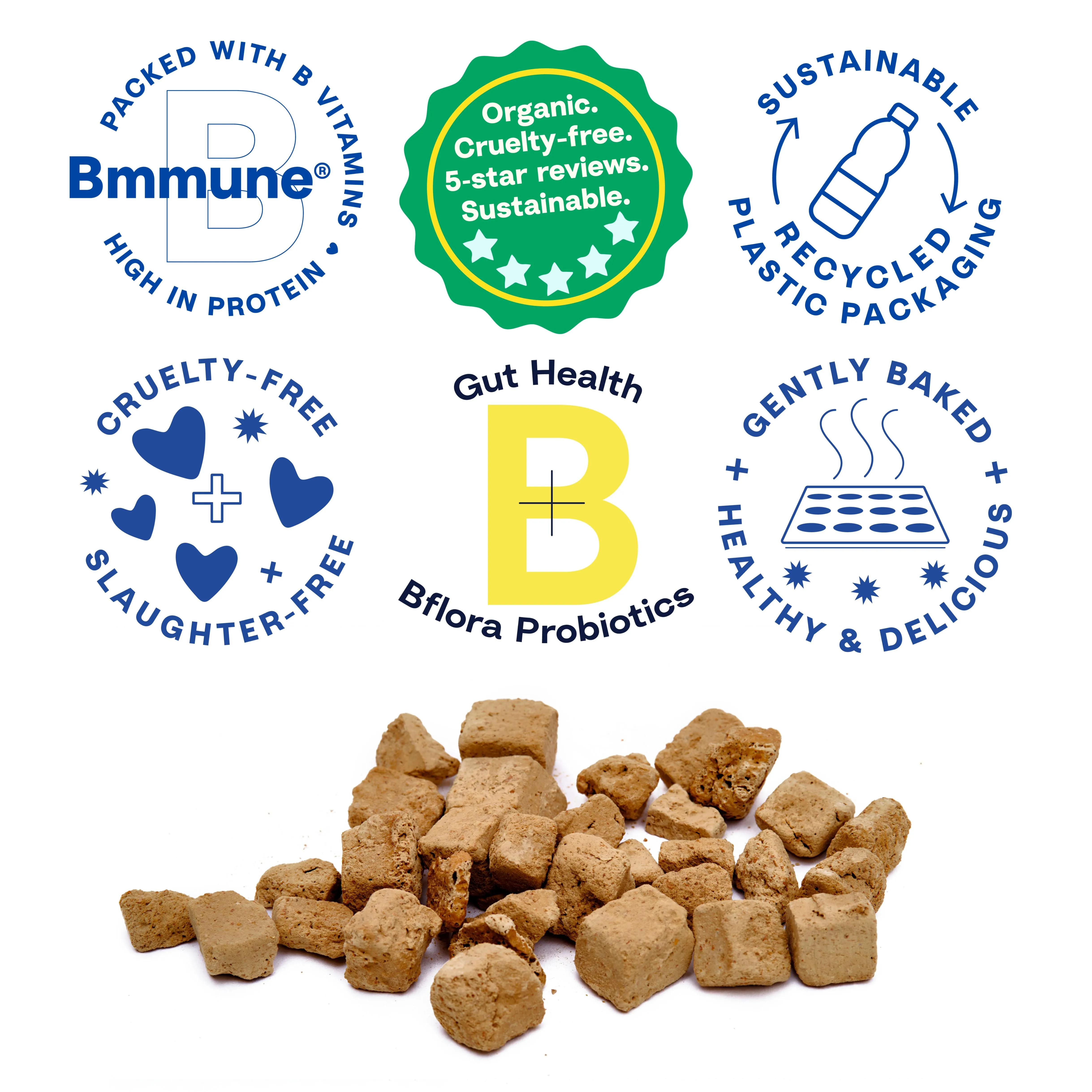 Noochies! High-Protein Freeze-Dried Dog Snacks with Bmmune - Grain-Free, Healthy, Hypoallergenic Dog Treats - Natural Snacks for Dogs