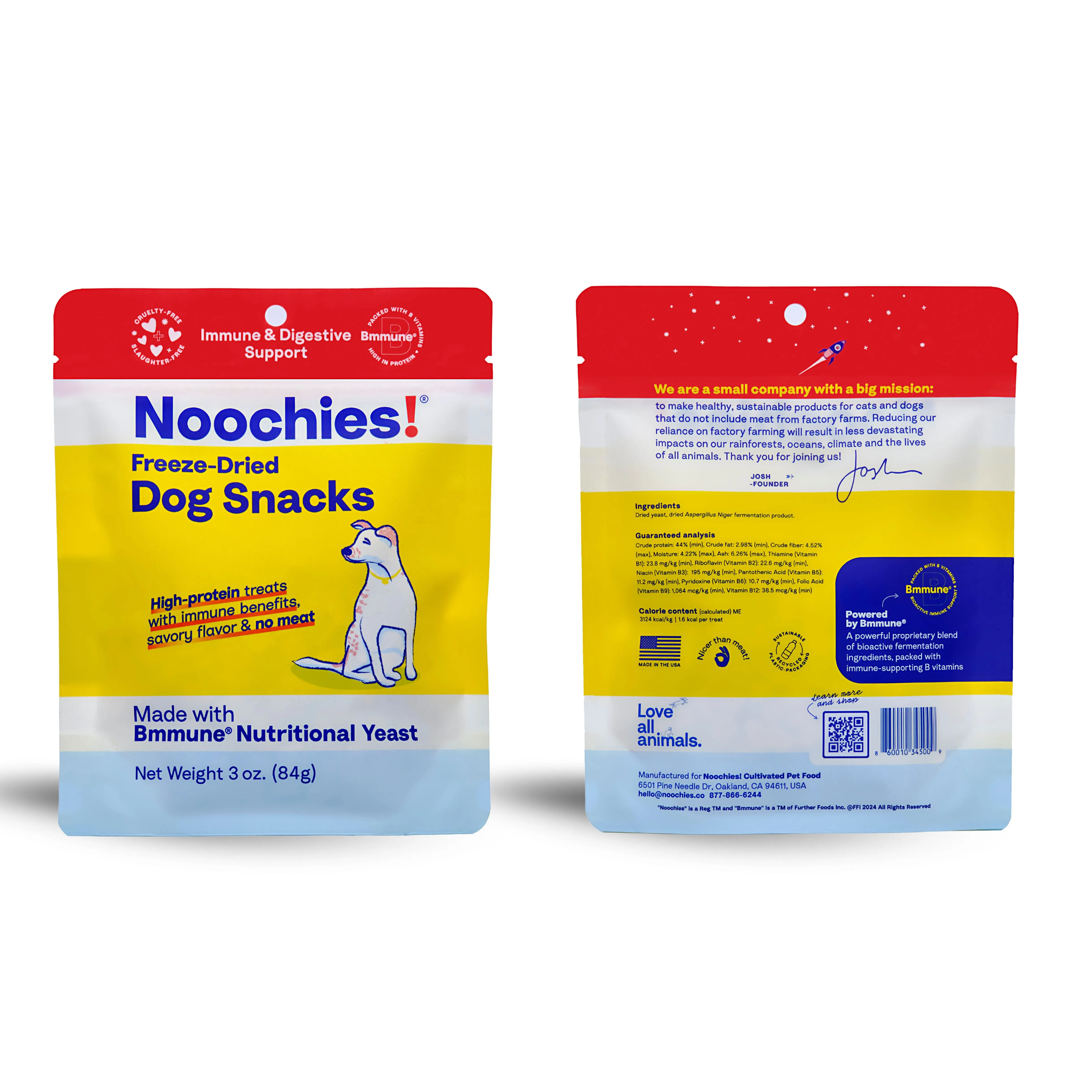 Noochies! High-Protein Freeze-Dried Dog Snacks with Bmmune - Grain-Free, Healthy, Hypoallergenic Dog Treats - Natural Snacks for Dogs