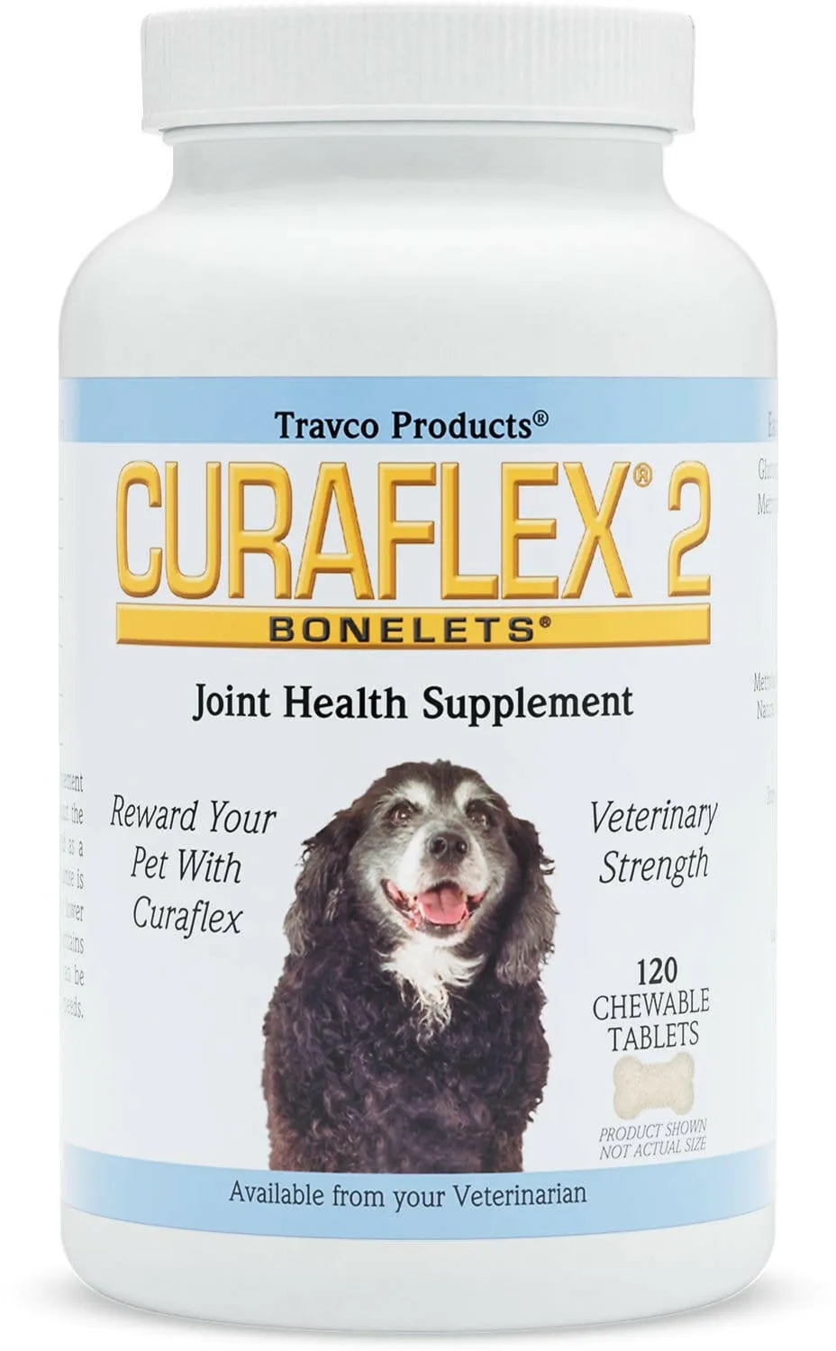 Nutramax Curaflex 2 Joint Health Supplement for Dogs, 120 Chewable Tablets