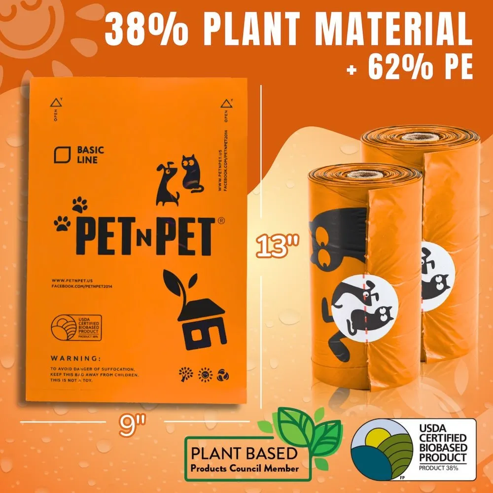 Orange Dog Poop Bags 1080