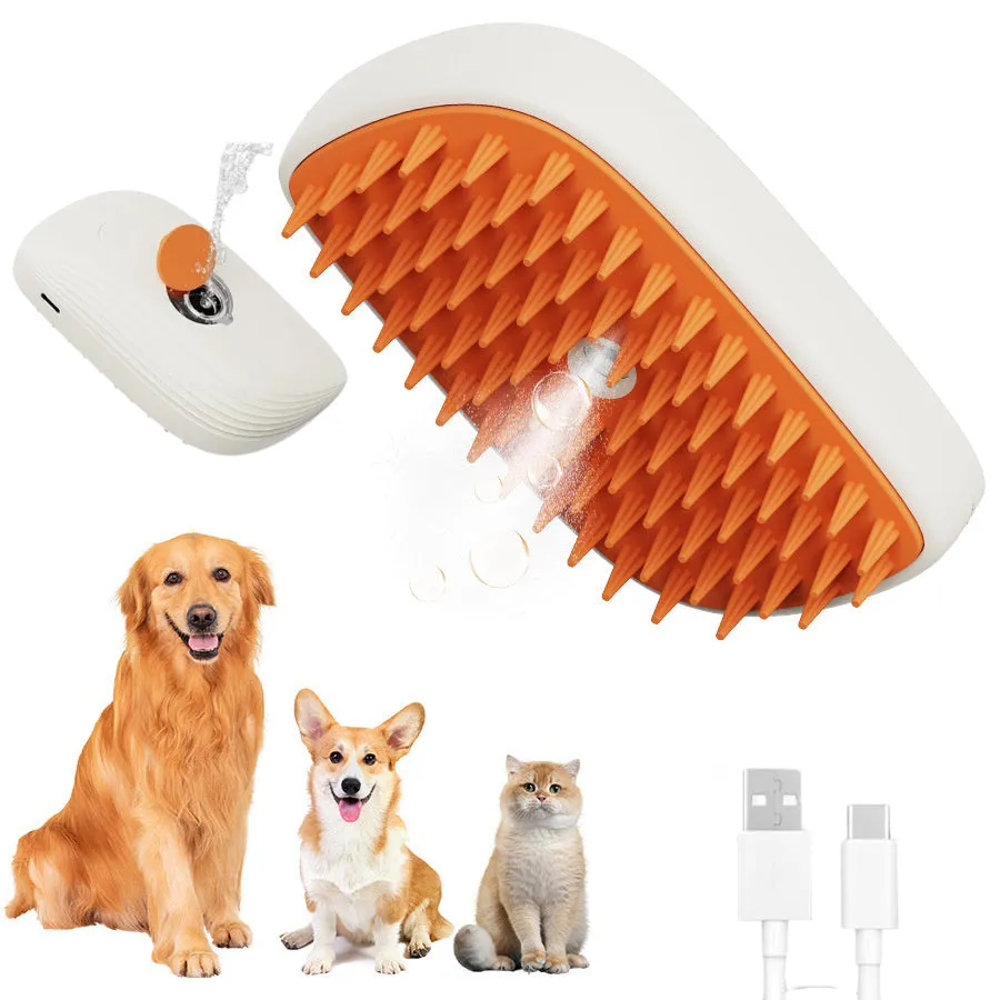Rechargeable Steam Brush for Pet Grooming