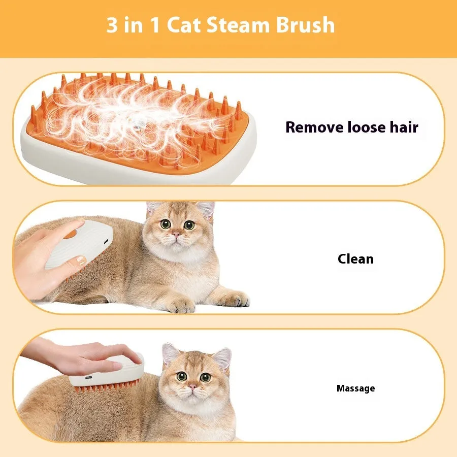 Rechargeable Steam Brush for Pet Grooming