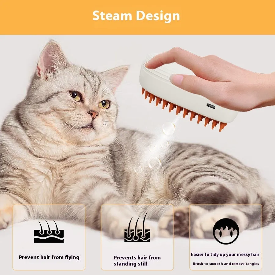 Rechargeable Steam Brush for Pet Grooming